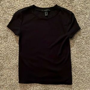 Forever 21 cropped ribbed fitted t shirt